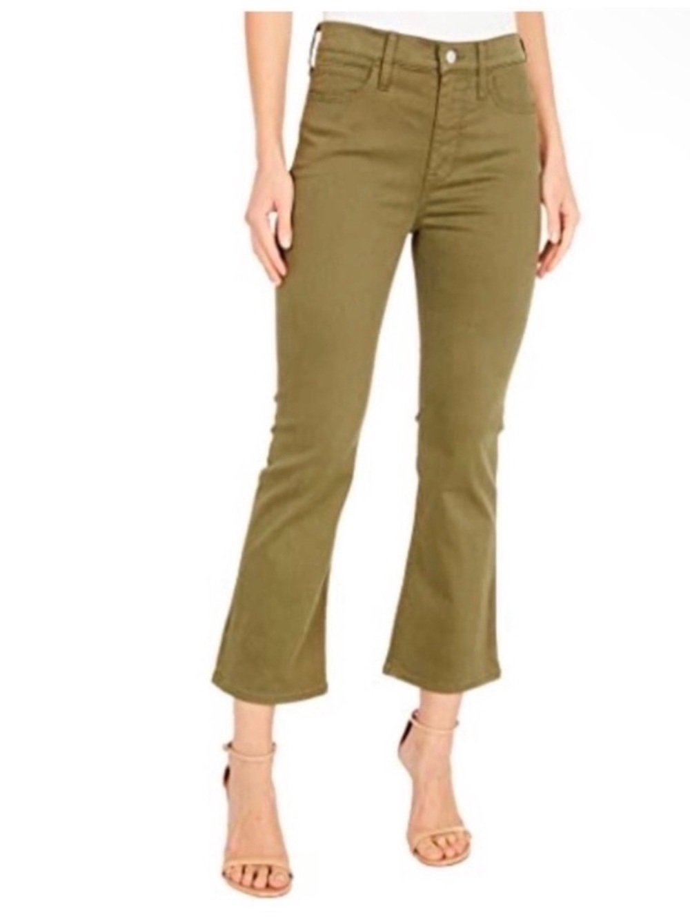 J. Crew Olive green 9" Billie Demi Boot Crop Pants jeans